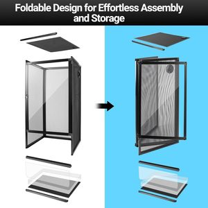 Terrarium vertical pliable de luxe Reptizoo avec logo OEM, haute ventilation, en maille, pour gecko cranté - Product Image 6