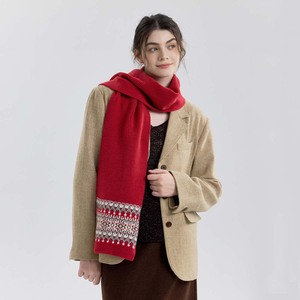 Fair Isle Jacquard <b>Christmas</b> Knitted <b>Scarf</b> Thick Warm Unisex Winter Neck Warmer Pashmina Shawls Wraps Accessories - Product Image 1