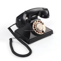 Téléphone fixe avec clavier rotatif et fonction livre d'or audio pour événements de mariage