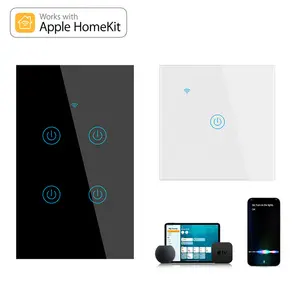 Homekit touch sensing inteligente casa WiFi interruptor de luz de parede controle remoto