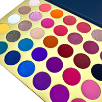 Palette de fards à paupières professionnels en gros, 35 couleurs scintillantes romantiques, marque privée