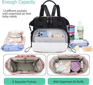 Sac à langer multifonctionnel, imperméable, unisexe, format voyage, avec étui pour sucette, échantillon gratuit pour bébés - Product Image 5