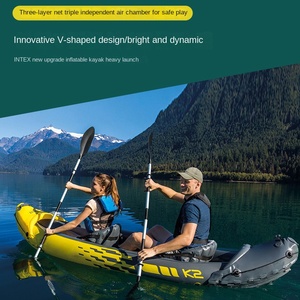 Canot en caoutchouc de qualité 1-<span class=keywords><strong>2</strong></span> <span class=keywords><strong>personnes</strong></span> double environnement PVC pêche en plein air bateau en caoutchouc dérive machine <span class=keywords><strong>canoë</strong></span> kayak <span class=keywords><strong>gonflable</strong></span> - Product Image 3