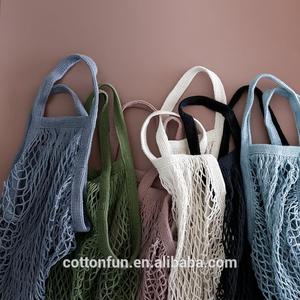 Net 5 Cái Tái Sử Dụng Lưới Cotton Mua Sắm Tote Túi Xách Tay Chuỗi Bag Organizer Cho Tạp Hóa Mua Sắm/Ngoài Trời Gói - Product Image 6