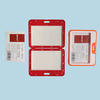 Porte-badge d'identification professionnel en plastique rigide coloré, simple face, pour personnel scolaire, sans cordon