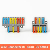 Bloc de bornes à enfoncement universel compact 2/3 broches, connecteur rapide pour fils, plusieurs trous de fixation, contact en cuivre, PC