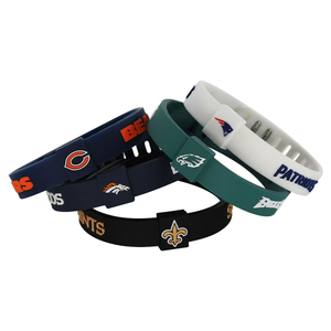 Bracelet de sport en silicone écologique personnalisé <span class=keywords><strong>Simai</strong></span> pour équipe multisports, avec fermoir réglable, pour le rugby - Product Image 1