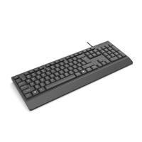 Sunrose T35 Kualitas Baik USB Berkabel Membran Baru 104 Tombol Ukuran Penuh Sangat Tipis Tingkatkan dan Mainkan Keyboard Profil