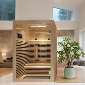 Cabina de Sauna Interior Moderna de Espectro Completo para 2 Personas, Proveedor Directo de Fábrica Vhealth 2025 - Product Image 1