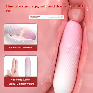 Vibrateur pour femmes à forte vibration, en silicone, étanche, avec boule coulissante et fonction oscillante, rechargeable par USB - Product Image 4