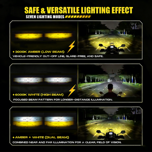 Phare de travail LED Senlo T1 Plus 50W pour <span class=keywords><strong>moto</strong></span>, vélo, voiture, camion, <span class=keywords><strong>Suzuki</strong></span> – <span class=keywords><strong>Mini</strong></span> projecteur de grille anti-brouillard - Product Image 5