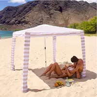6ft Premium Canvas Beach Canopy ombrello da spiaggia portatile in alluminio Cool Cabana