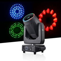QSE Lighting 380W IP33 Nouvelle Lyre Sharpy Beam à Double Prisme avec Bande LED RGB pour Hôtels, Mariages, Discos et Fêtes DMX512
