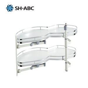 منظم خزانة مطبخ دوار حديث بطبقتين قابل للسحب من نوع SH-ABC - Product Image 3