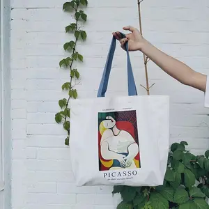 custom print illustrator canvas cotton tote bag