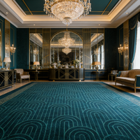 Moquette tuftée réversible en nylon à poils coupés, lavable, au design moderne, pour hall d'hôtel et chambres, de mur à mur