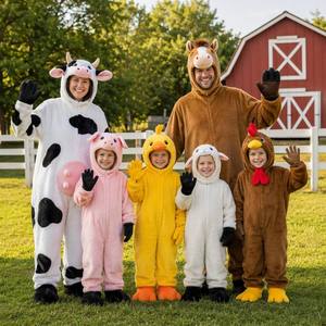 Disfraces de <span class=keywords><strong>Animales</strong></span> de Granja para TV y Cine, Conjunto de Trajes de Peluche para Adultos y Niños, Disfraz de Halloween para Grupos, Vaca, Cerdo, Pato, Oveja, Caballo, Pollo - Product Image 1