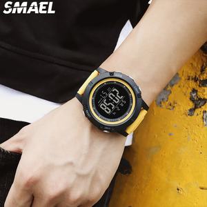 Montre sport numérique pour homme SMAEL 1902, affichage LED, résistance à l'eau 5ATM, chronomètre, alarme, bracelet en plastique - Product Image 6
