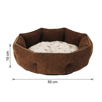 Vente en gros de lits pour animaux de compagnie, chiens et chats, modernes, luxueux, en peluche, lavables, apaisants, en forme de donut, pour un sommeil profond, moelleux, en carton