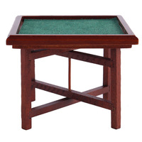 Table de Mahjong miniature pour maison de poupée, ensemble de tabourets rouges, échelle 1/12, OB11, décor de scène de salle de jeux DIY, mini-aliments, jouet de jeu d'imitation