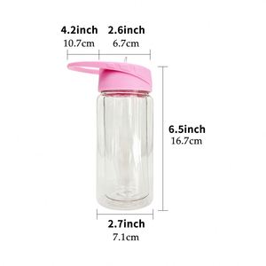 Bouteille d'eau pré-percée de 10 oz avec trou et bouchon, tasse isotherme à double paroi, personnalisable, pour enfants - Product Image 2
