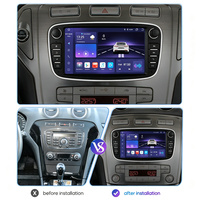 Radio Mobil Android 7 inci untuk Ford Focus, Pemasangan di Dasbor, Layar Sentuh Kapasitif IPS 1024x600, Android Auto, Layar Terpisah, Stereo MP3