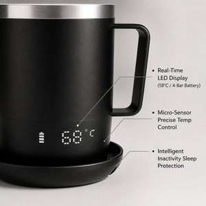 Taza Eléctrica Portátil con Cuerpo de Titanio, Alimentada por USB, Control de Temperatura Ajustable, Temperatura Constante, Mantiene el Calor - Product Image 4