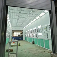 Cabine de peinture pour camions lourds BOSCAR 15m, brûleur diesel Riello 400000Kcal/h, four de pulvérisation industriel, filtre haute efficacité, LED