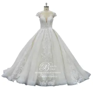 Hot Selling Wholesale 2023 Women White Lace Wedding Dress Bridal Gowns Elegant Wedding Dresses