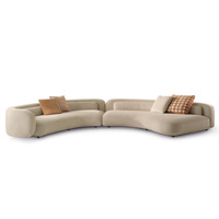 Ensemble de canapés en tissu Bessel minimaliste italien, salon, villa, grand appartement, sol modulaire, housse en flanelle, personnalisation haut de gamme