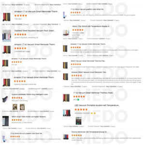 Bouteille d'eau isotherme en acier inoxydable de 500 ml, thermos, tasses à café, bouteille d'eau de sport intelligente avec affichage de la température LED - Product Image 6