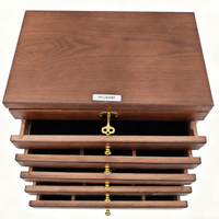 Elegante Organizador de Joyas Cúbico de Madera Maciza Marca HYL, Caja de Empaque Premium con Opción de Tamaño Personalizado