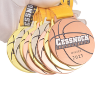 Médaille de la Ligue de Basketball Mongole en Or Brillant 3D en Relief, Personnalisée en Usine, de Haute Qualité, avec Impression UV pour Événements Sportifs