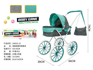 Poussette de poupée 20mm Deluxe Poussette bébé grande taille avec poignée réglable un sac à bandoulière 2 1 <span class=keywords><strong>Landau</strong></span> - Product Image 5