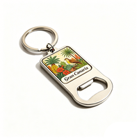 Décapsuleur porte-clés souvenir en métal Costa Rica Maroc Gran Canaria – Ouvre-bouteille touristique