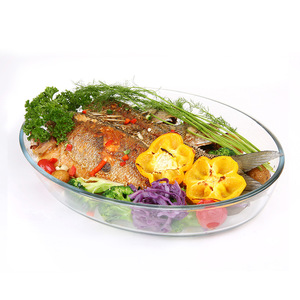 <span class=keywords><strong>Bandeja</strong></span> para Hornear de Vidrio Borosilicato de Alta Resistencia, Forma Ovalada, 3L, para <span class=keywords><strong>Horno</strong></span> de Microondas - Product Image 4