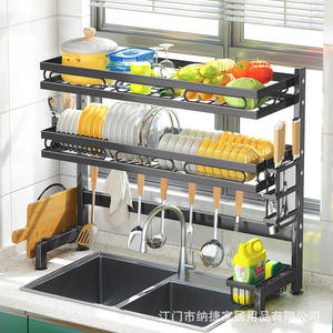 Estante de Almacenamiento para Fregadero de Cocina Jiangmen, Tamaño L, Escurridor de Platos Multiusos con Bandeja de Secado Rápido, Forma Cuadrada - Product Image 4