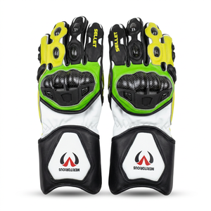 Guantes de Motociclismo de Cuero Genuino Premium con Protección para los Nudillos para Hombre, Guantes Deportivos para Motociclismo de Carretera - Product Image 3