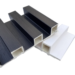 Panel de pared de PVC WPC para sala de estar, Panel de pared de decoración Interior, pared de madera acústica, Hotel, moda moderna - Product Image 2