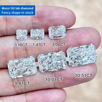 Joyería Messi IGI, Diamantes Cultivados en Laboratorio, Corte Radiante, Excelente Calidad HPHT CVD, 0.5ct, 1ct, 1.5ct, 2ct, 3ct, 4ct, 5ct