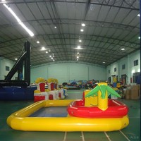 Piscine gonflable carrée pour jeux aquatiques extérieurs et balles flottantes