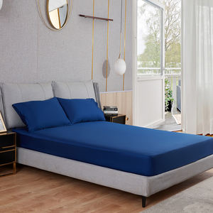 Juego de ropa de cama de bambú 100%, colección de Hotel, 4 piezas, colcha azul de 90 Cm, Doble - Product Image 4