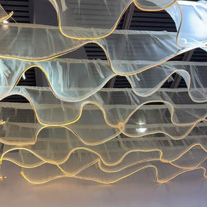 تخفيضات هائلة على Luckyboods فندق زفاف شريط أضواء LED ، ستائر قماش الحجاب ، ستائر زفاف - Product Image 2