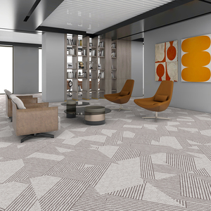 Azulejos de alfombra con estampado de nailon a rayas, pila de bucle acolchada lavable para el hogar, dormitorio, puerta de Hotel, pasillo - Product Image 2