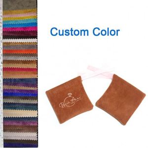 8*8cm Custom Logo Printing <b>Small</b> Fashion <b>Gift</b> Jewelry Drawstring Ring <b>Bags</b> Suede Velvet Jewelry Dust Pouch - Product Image 3