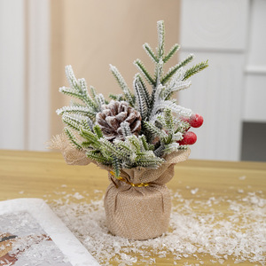 Mini <span class=keywords><strong>sapin</strong></span> de Noël en PE, décoration de table pour fenêtre ou maison, effet neige tombante - Product Image 5