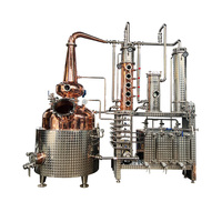 Equipo de Destilación de Alcohol Eléctrico de Cobre Rojo KIMLONG, Recipiente a Presión de 2000L, 220V/110V, para Cervecería y Destilería