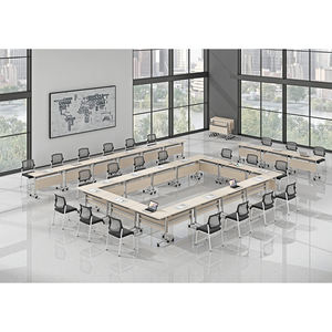 Mesa de Entrenamiento Ejecutiva Moderna Plegable y Desmontable Borito SM-F009, con Placa Engrosada y Estructura de Acero, Mesa Larga Multifuncional Modular - Product Image 1