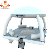 Bateau flottant gonflable pour fête aquatique, plateforme de quai, canapé-bateau, matériau PVC, 5 à 10 passagers, capacité de 500 kg, couleur et logo personnalisables