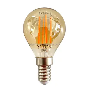 Nhà Máy Giá G45 Chỉ Amber Glass 2700K 220V 4 Wát E27 LED Filament Bulb Edison Ánh Sáng Cổ Điển Đèn